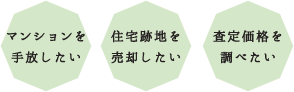 マンションを手放したい 住宅跡地を売却したい 査定価格を調べたい
